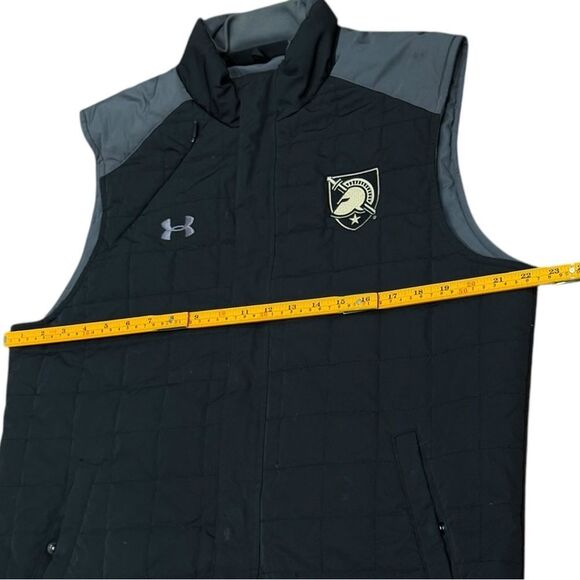Under Armour ColdGear Army West Point Black Zip Up Logo Vest. Medium. - Picture 4 of 8